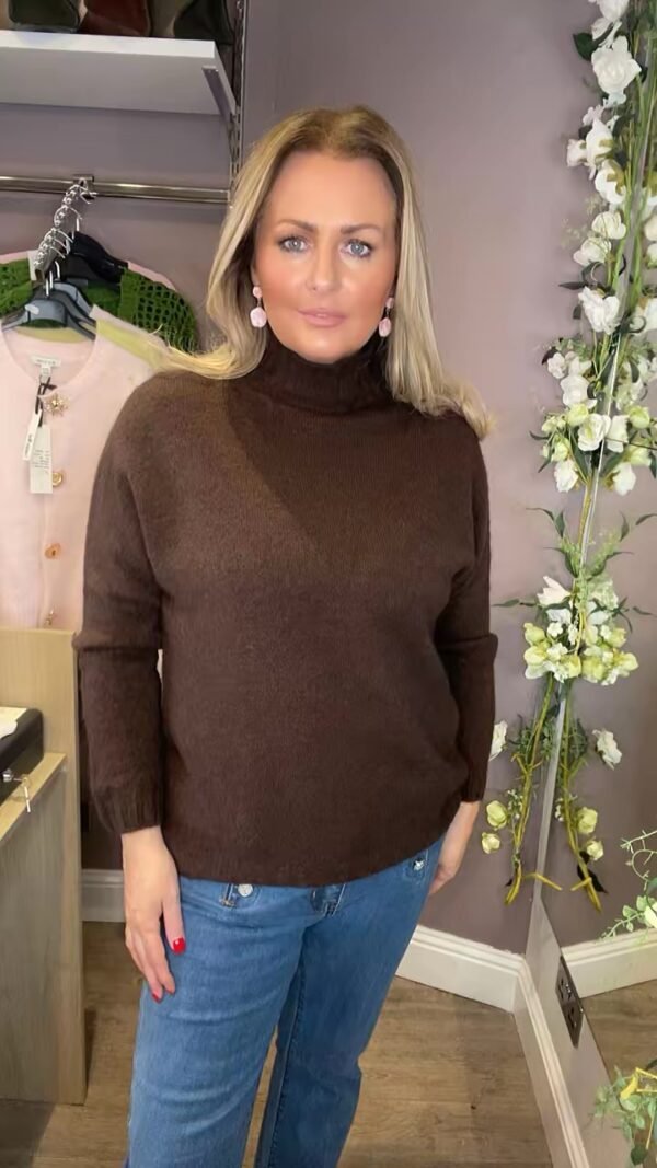 Alpaca mix high neck jumper