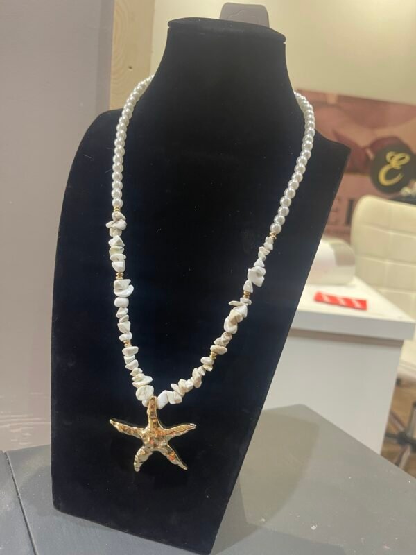 Pearl star necklace