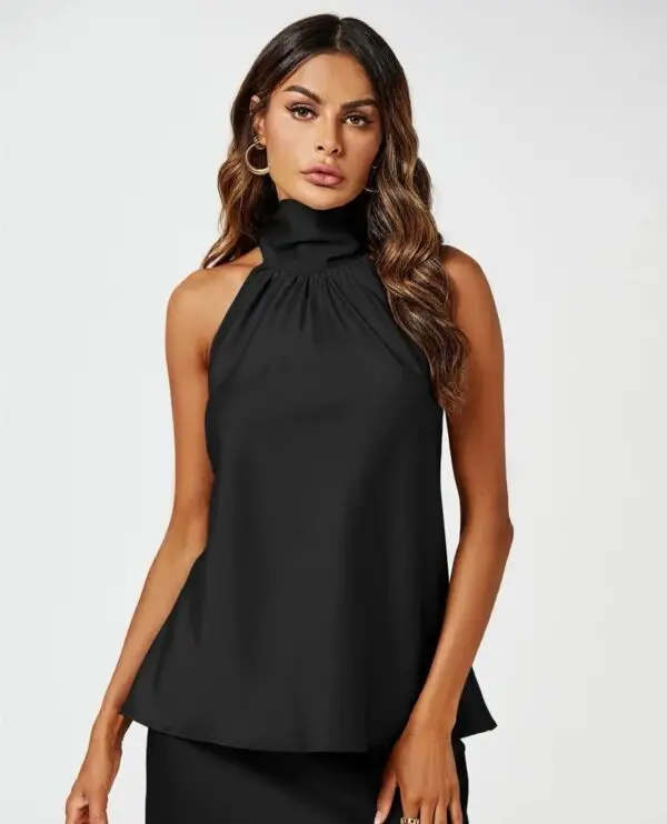 Satin halter neck top